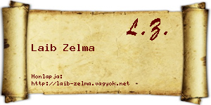 Laib Zelma névjegykártya